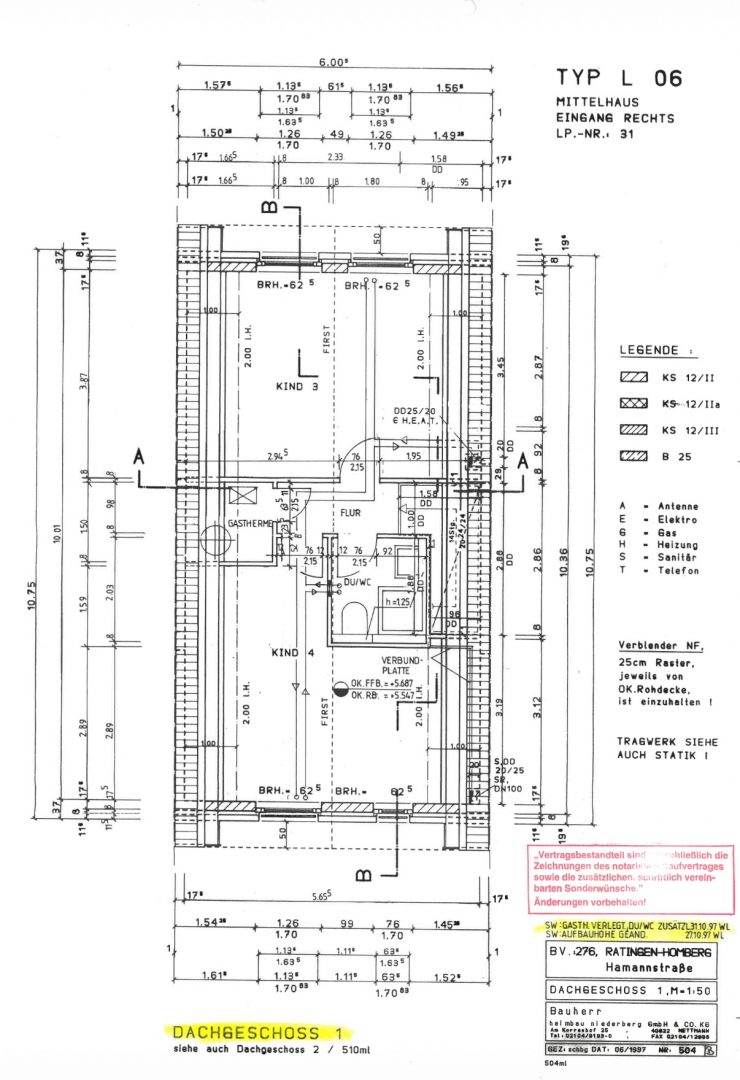 Grundriss Dachgeschoss