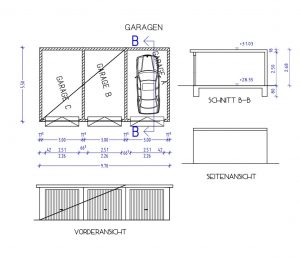 Bauzeichnung Garage