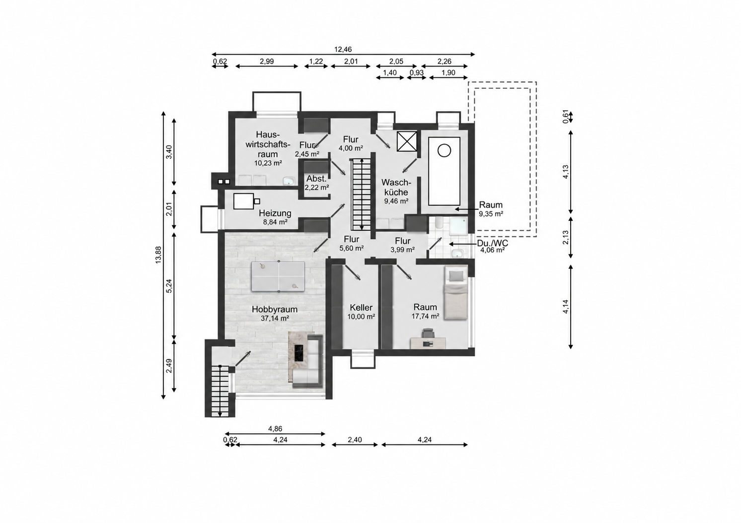 Grundriss Untergeschoss